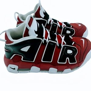 2017 Nike Air More Uptempo ‘Bulls’ Varsity Red/White-Black Sneakers Size 10.5